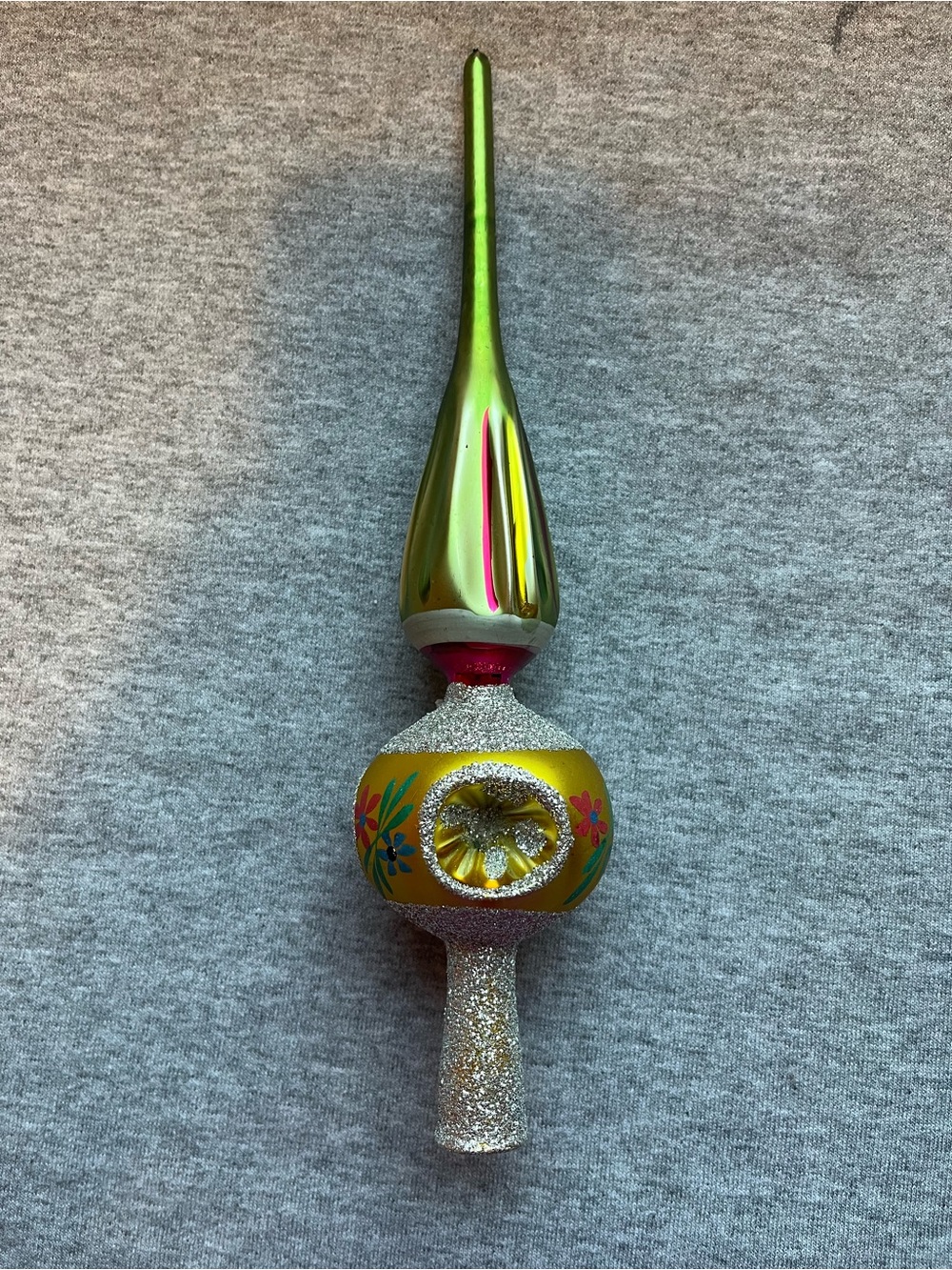 Vintage Commodore Finial Triple Indent Christmas Tree Topper 11"